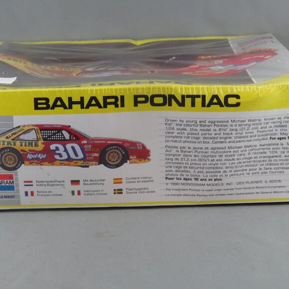 Vintage Nascar Model - Bahari Pontiac by Monogram - 1/24 Scale New in Box - Picture 4 of 8